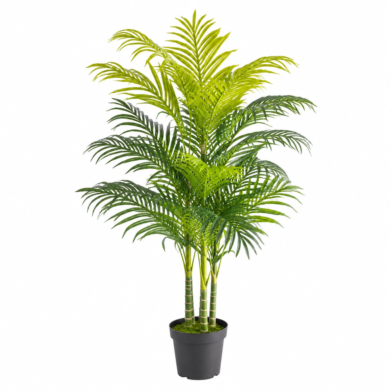 Plante artificielle palmier aréca 180 cm vert en plastique pour intérieur avec pot
