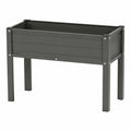Jardinière surélevée 100 x 40 x 80 cm en acier gris anthracite pour potager extérieur