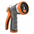 Pistolet d’arrosage 20 cm en plastique gris orange à jets réglables