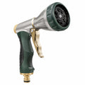 Pistolet d'arrosage 20 cm en plastique et métal vert avec jet réglable